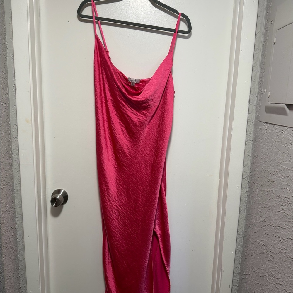 Justify Vibrant Pink Slip Dress